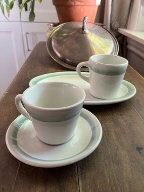 Vintage  Duraling Hotelware Ironstone Breakfast set -4 pieces